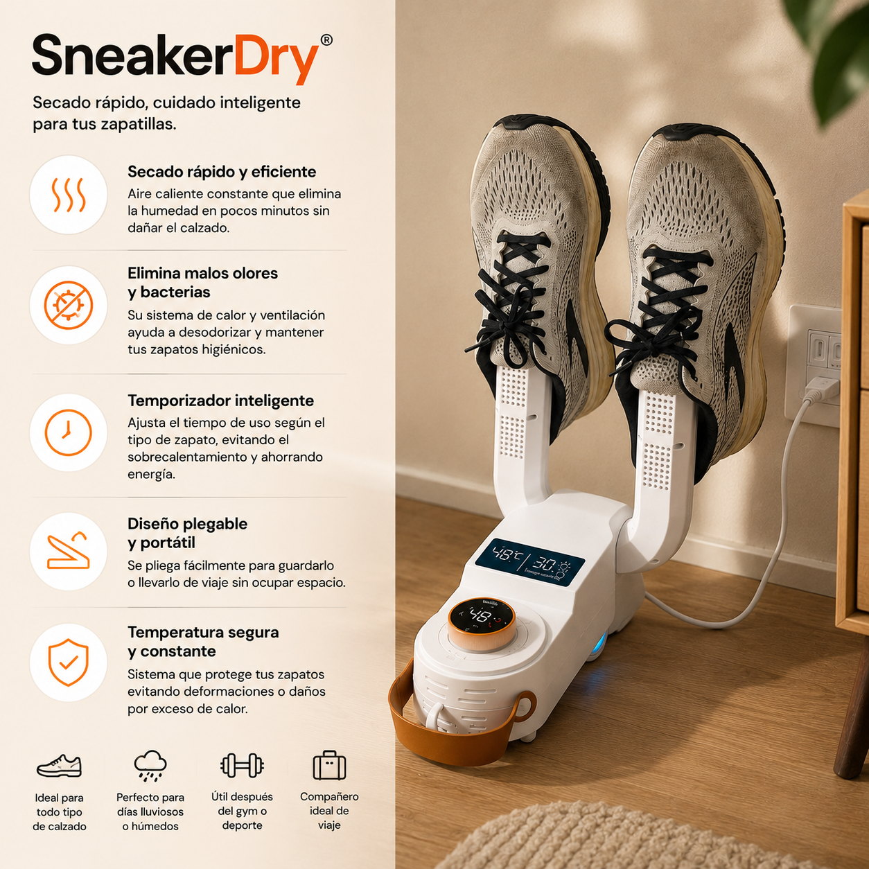 SneakerDry™ | Secado Rápido y Sin Humedad-Zapatillas Secas Todos los Días
